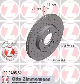 Тормозной диск (ZIMMERMANN: 150.3485.52)