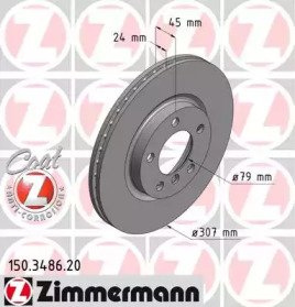 Тормозной диск (ZIMMERMANN: 150.3486.20)