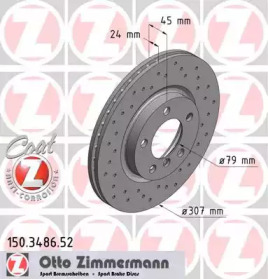 Тормозной диск (ZIMMERMANN: 150.3486.52)