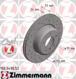 Тормозной диск (ZIMMERMANN: 150.3490.52)