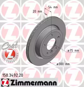 Тормозной диск (ZIMMERMANN: 150.3492.20)