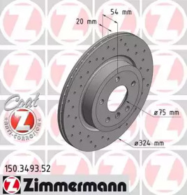 Тормозной диск (ZIMMERMANN: 150.3493.52)