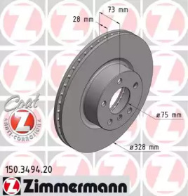 Тормозной диск (ZIMMERMANN: 150.3494.20)