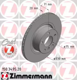 Тормозной диск (ZIMMERMANN: 150.3495.20)