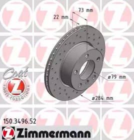 Тормозной диск (ZIMMERMANN: 150.3496.52)