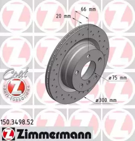 Тормозной диск (ZIMMERMANN: 150.3498.52)