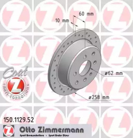 Тормозной диск (ZIMMERMANN: 150.1129.52)