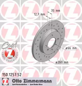 Тормозной диск (ZIMMERMANN: 150.1257.52)