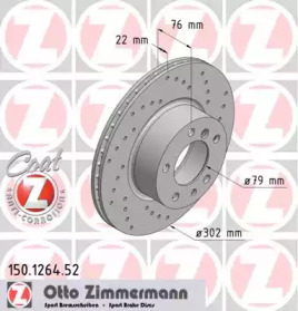 Тормозной диск (ZIMMERMANN: 150.1264.52)