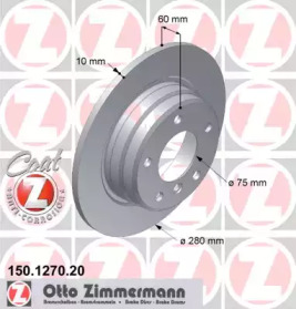 Тормозной диск (ZIMMERMANN: 150.1270.20)