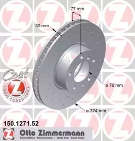 Тормозной диск (ZIMMERMANN: 150.1271.52)