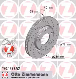 Тормозной диск (ZIMMERMANN: 150.1273.52)