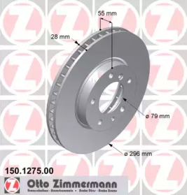 Тормозной диск (ZIMMERMANN: 150.1275.00)