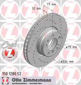 Тормозной диск (ZIMMERMANN: 150.1280.52)