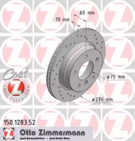 Тормозной диск (ZIMMERMANN: 150.1283.52)