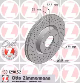 Тормозной диск (ZIMMERMANN: 150.1290.52)