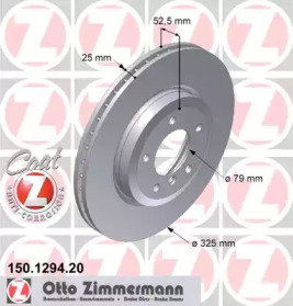 Тормозной диск (ZIMMERMANN: 150.1294.20)