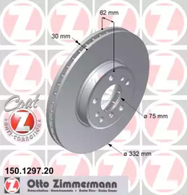 Тормозной диск (ZIMMERMANN: 150.1297.20)