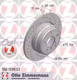 Тормозной диск (ZIMMERMANN: 150.1299.52)