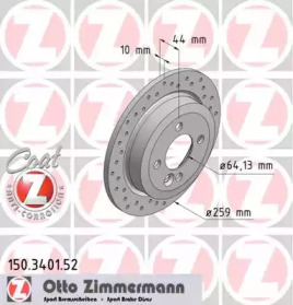 Тормозной диск (ZIMMERMANN: 150.3401.52)