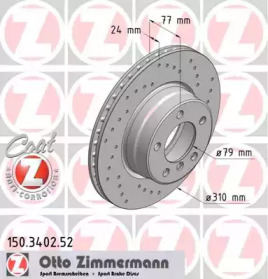 Тормозной диск (ZIMMERMANN: 150.3402.52)