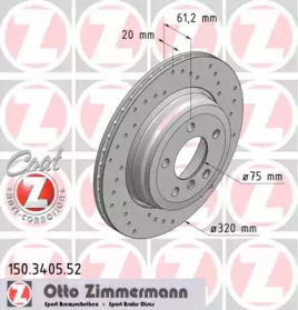 Тормозной диск (ZIMMERMANN: 150.3405.52)