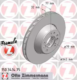 Тормозной диск (ZIMMERMANN: 150.3414.75)