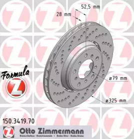 Тормозной диск (ZIMMERMANN: 150.3419.70)