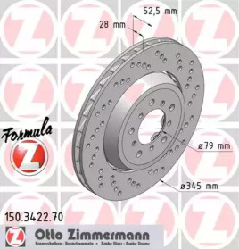 Тормозной диск (ZIMMERMANN: 150.3422.70)