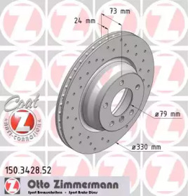 Тормозной диск (ZIMMERMANN: 150.3428.52)