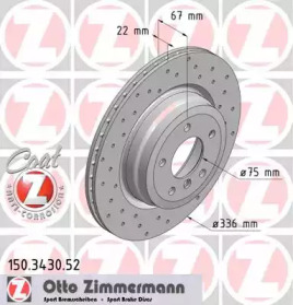 Тормозной диск (ZIMMERMANN: 150.3430.52)