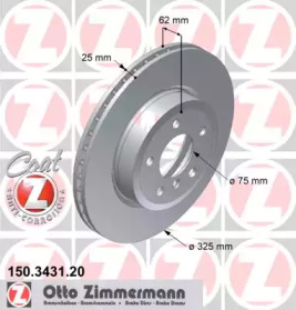 Тормозной диск (ZIMMERMANN: 150.3431.20)