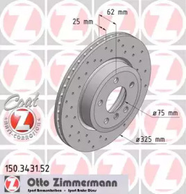 Тормозной диск (ZIMMERMANN: 150.3431.52)