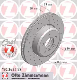 Тормозной диск (ZIMMERMANN: 150.3434.52)