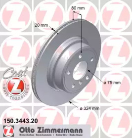 Тормозной диск (ZIMMERMANN: 150.3443.20)