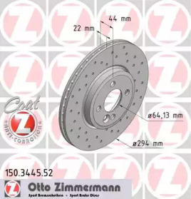 Тормозной диск (ZIMMERMANN: 150.3445.52)