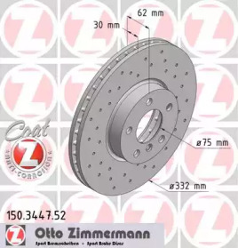 Тормозной диск (ZIMMERMANN: 150.3447.52)