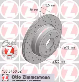 Тормозной диск (ZIMMERMANN: 150.3450.52)