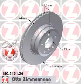 Тормозной диск (ZIMMERMANN: 150.3451.20)