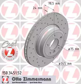 Тормозной диск (ZIMMERMANN: 150.3451.52)