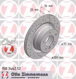 Тормозной диск (ZIMMERMANN: 150.3462.52)