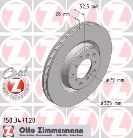 Тормозной диск (ZIMMERMANN: 150.3471.20)