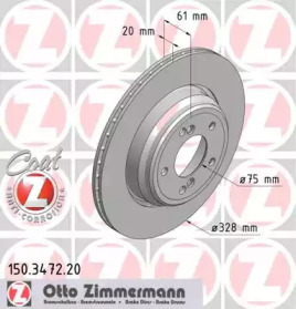 Тормозной диск (ZIMMERMANN: 150.3472.20)