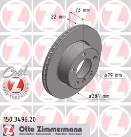 Тормозной диск (ZIMMERMANN: 150.3496.20)