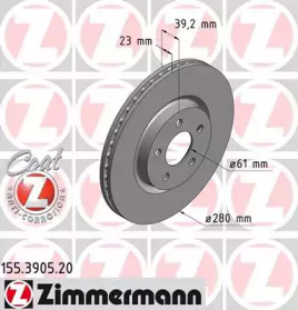 Тормозной диск (ZIMMERMANN: 155.3905.20)