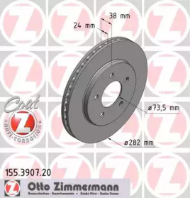 Тормозной диск (ZIMMERMANN: 155.3907.20)