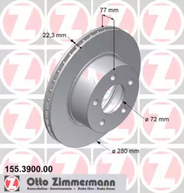 Тормозной диск (ZIMMERMANN: 155.3900.00)