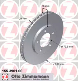 Тормозной диск (ZIMMERMANN: 155.3901.00)