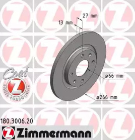 Тормозной диск (ZIMMERMANN: 180.3006.20)