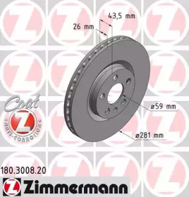 Тормозной диск (ZIMMERMANN: 180.3008.20)